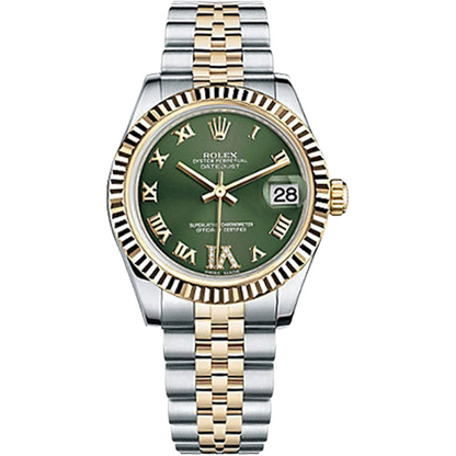 Datejust Yellow Gold Green Dial 36mm